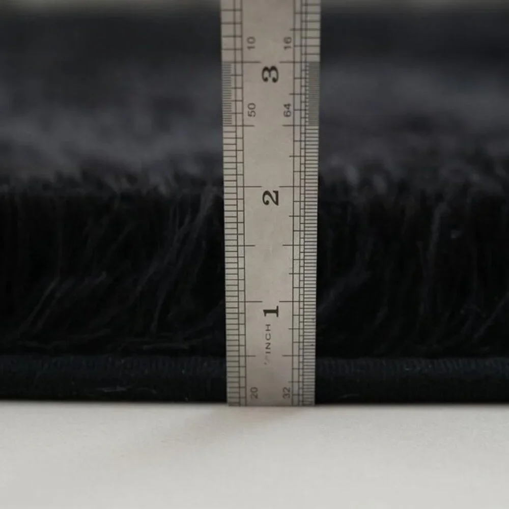 New 8x10 Black Fluffy Area Rug, Soft Shag Non-Shedding Carpet for Living Room